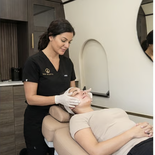 Spa treatment in progress